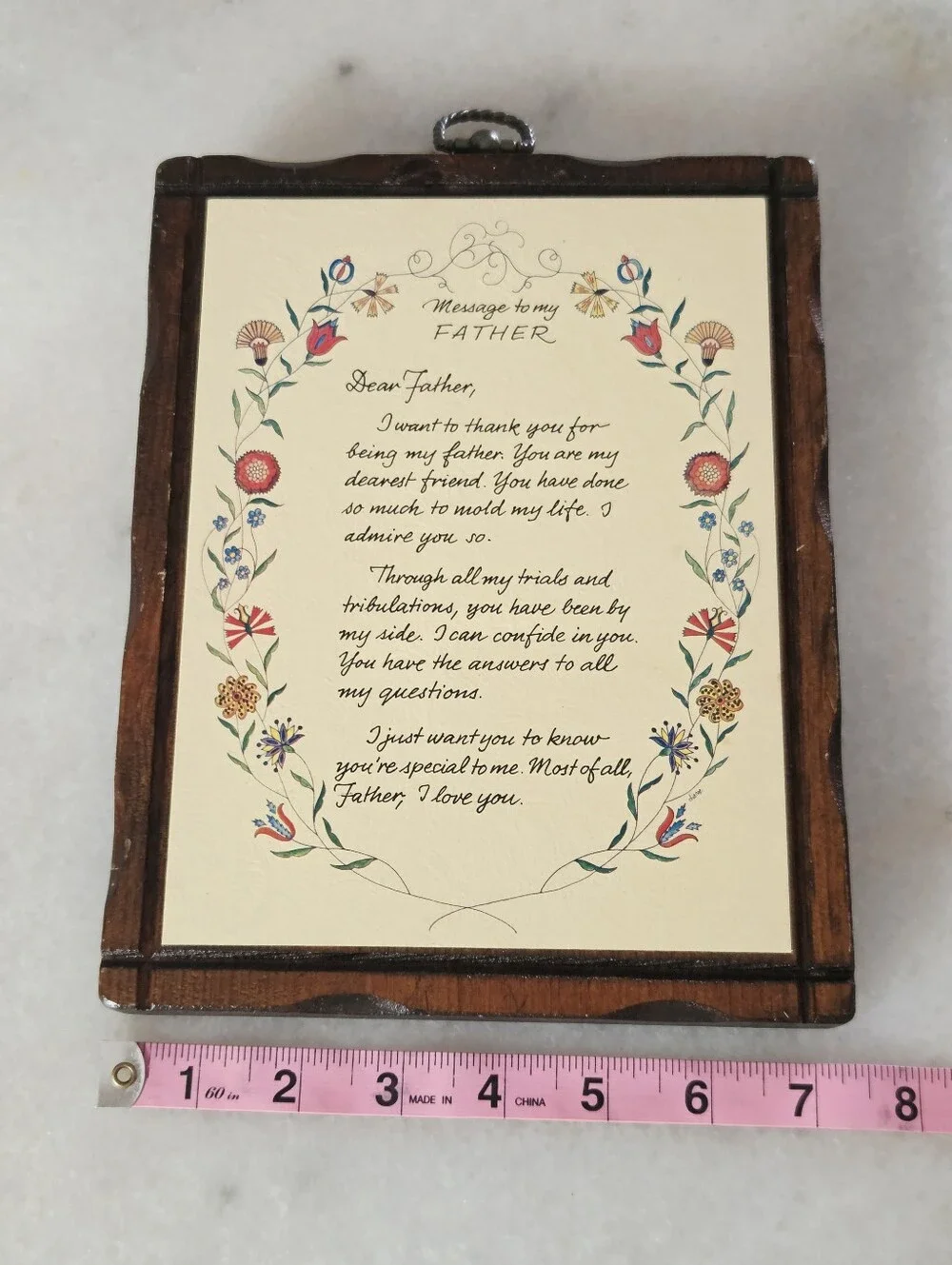 Vintage Wooden Wall Plaques Featuring Sentimental 